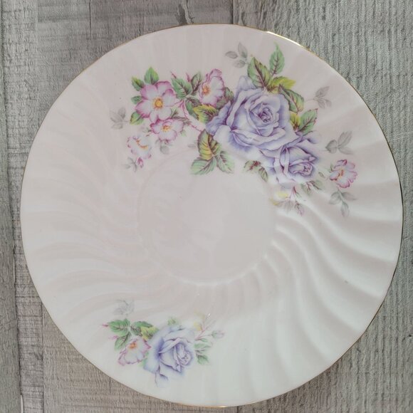 Lefton Lavender Rose Bone China Teacup & Saucer Set - Picture 3 of 7